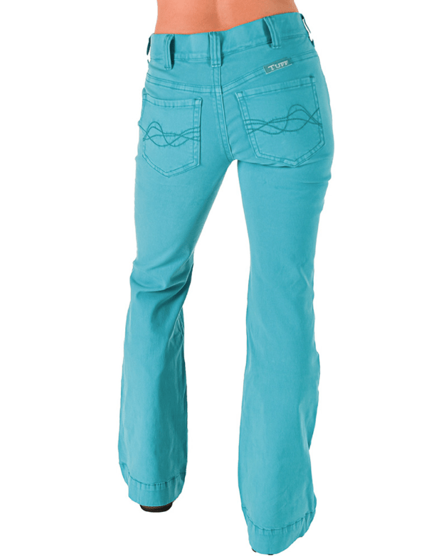 Cowgirl Tuff Turquoise Pull-On Trouser Jeans