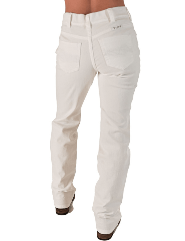 Cowgirl Tuff White Pull-On Bootcut Jeans