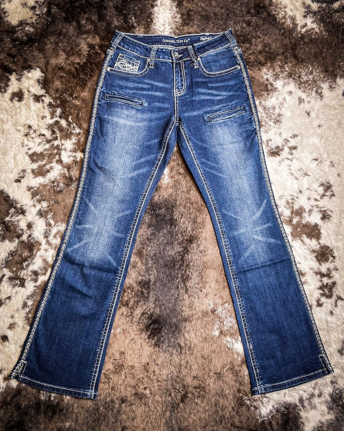 Cowgirl Tuff ZigZag Bootcut Jeans