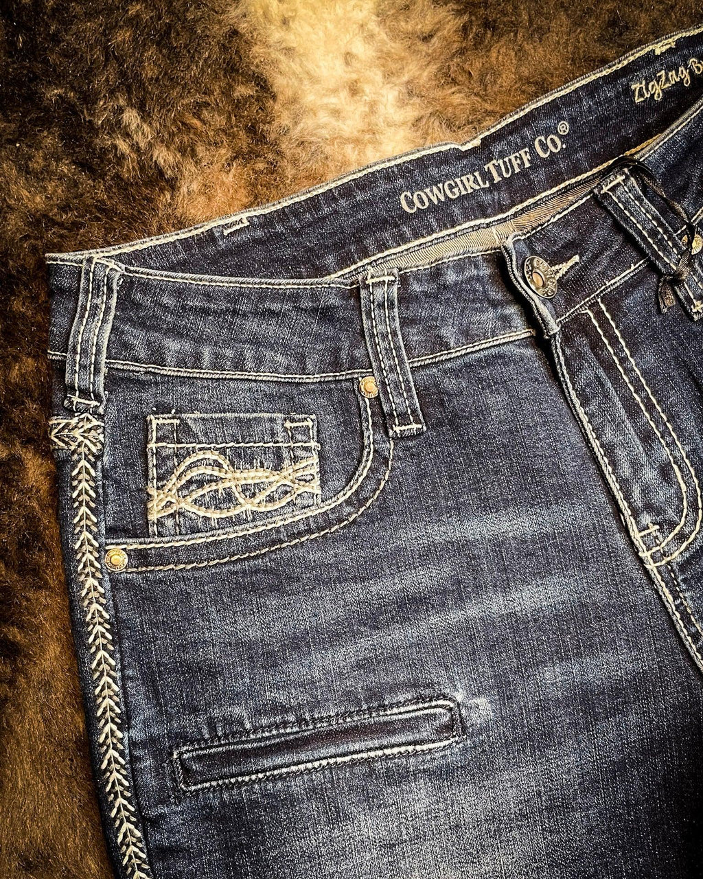 Cowgirl Tuff ZigZag Bootcut Jeans