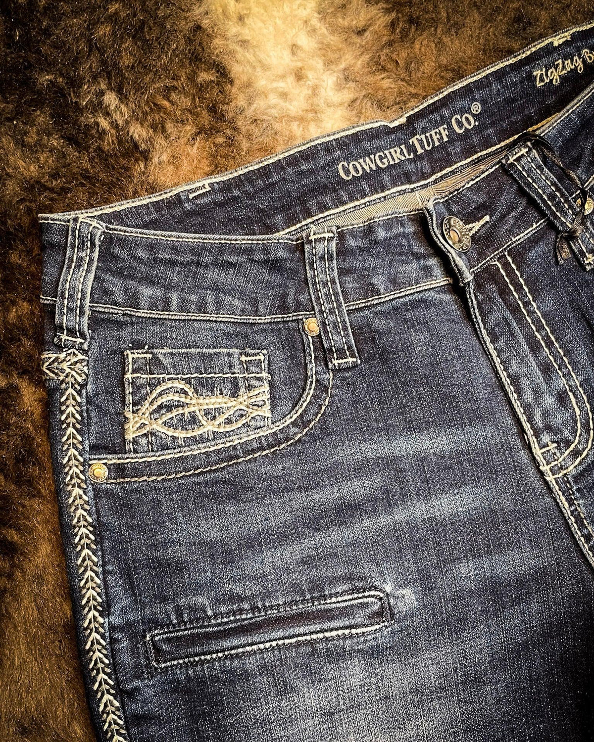 Cowgirl Tuff ZigZag Bootcut Jeans