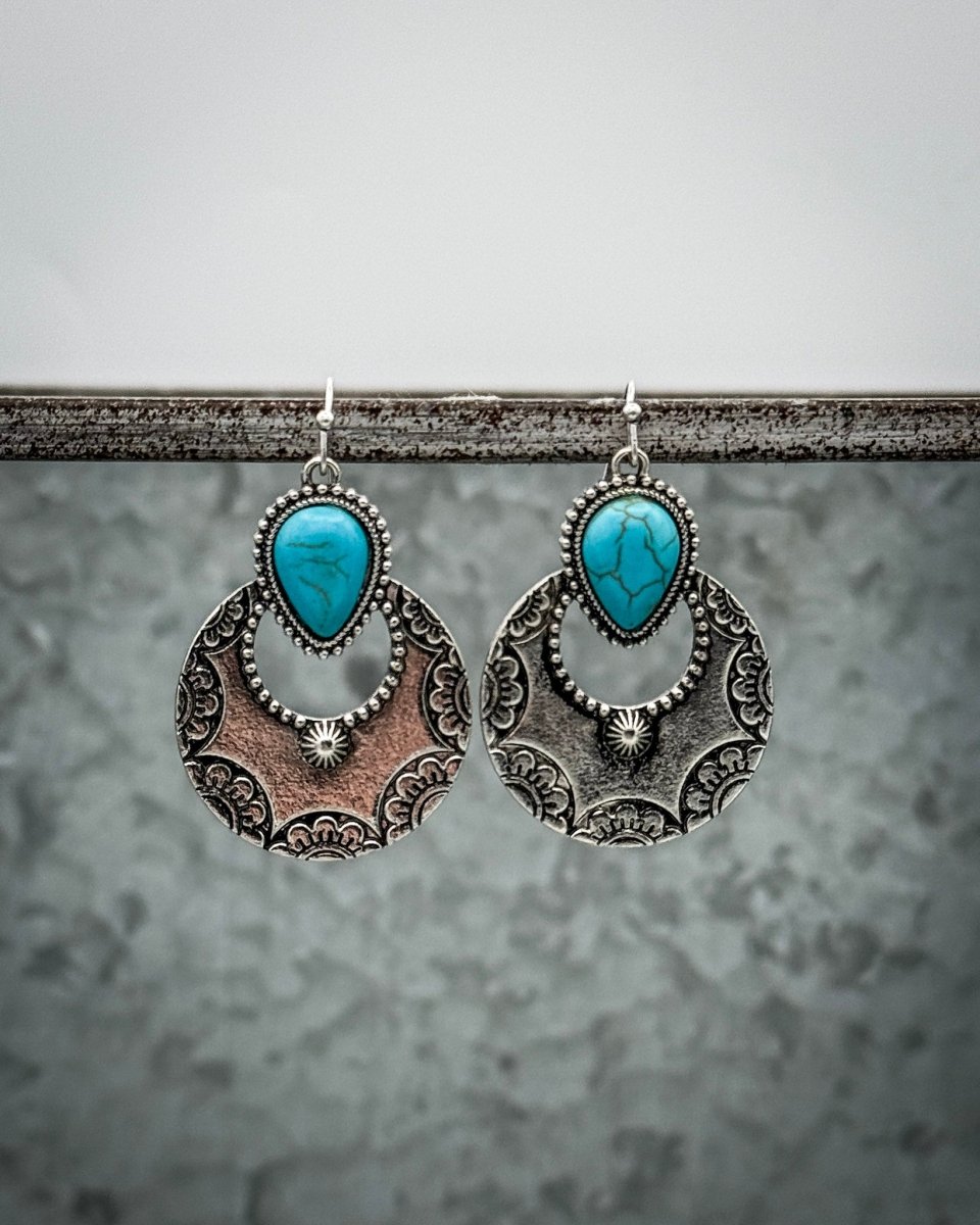Crescent Bloom Dangle Fashion Earrings