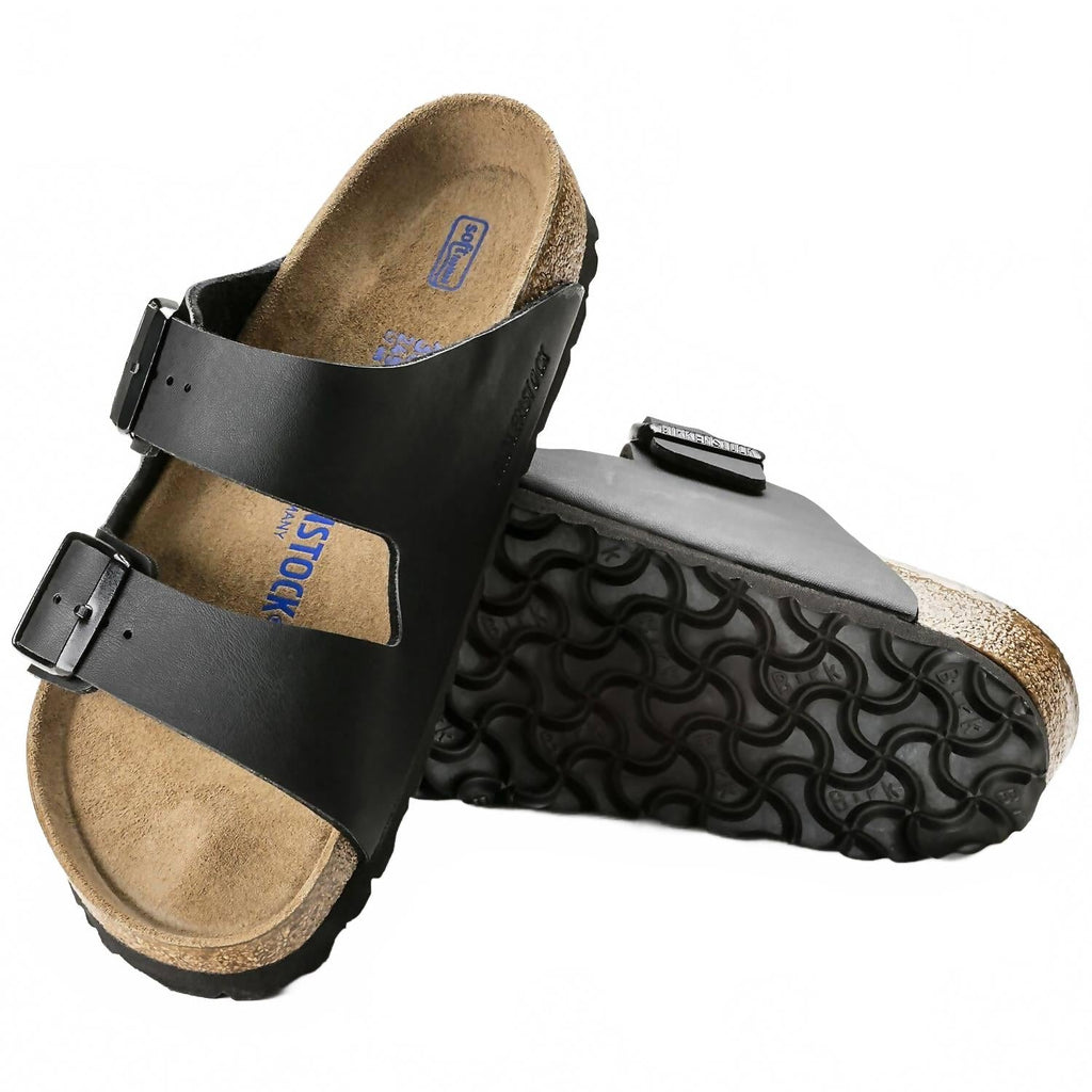 Unisex Arizona Soft Footbed Sandal In Black Birko-Flor