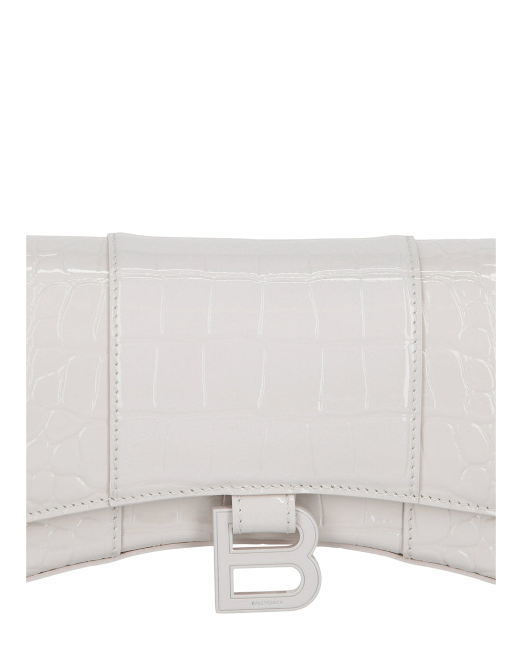 Croc Embossed Hourglass Wallet On Chain