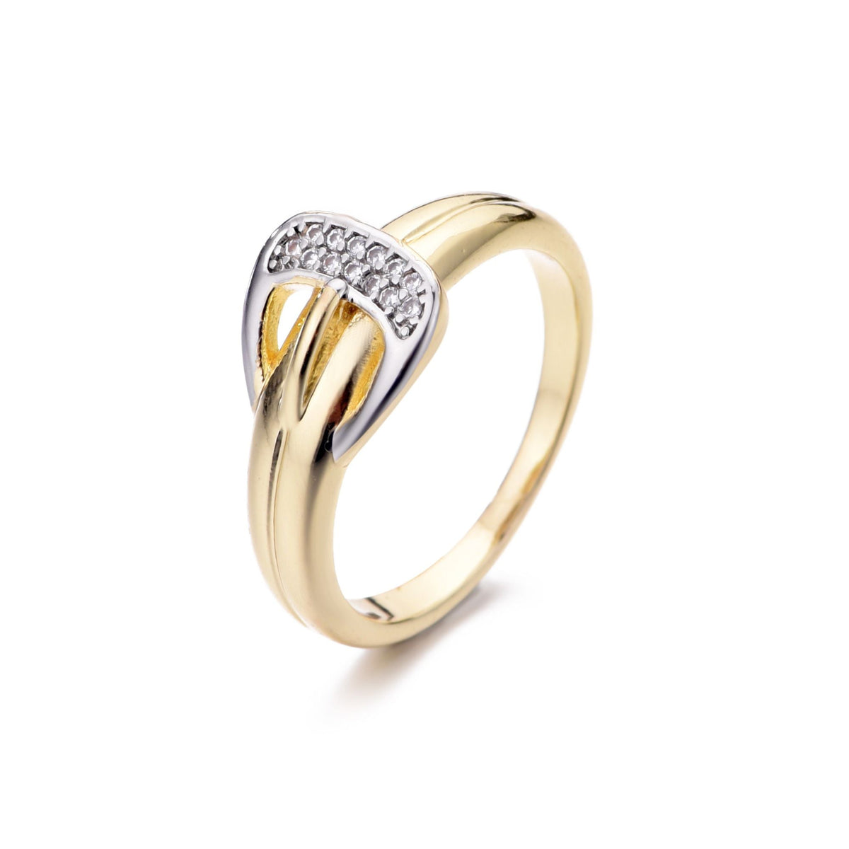 14k Gold Plated Buckle Ring