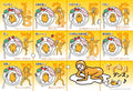 40 片拼图 让我们跳舞 蛋黄哥！ 大块（26X38 厘米）