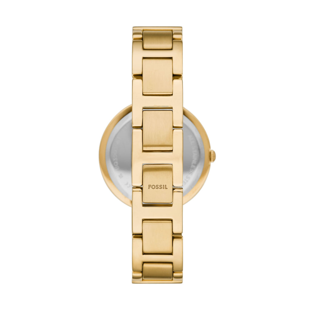 Fossil Women's Karli 32mm Three-Hand, Gold-Tone Alloy Watch and Bracelet Set