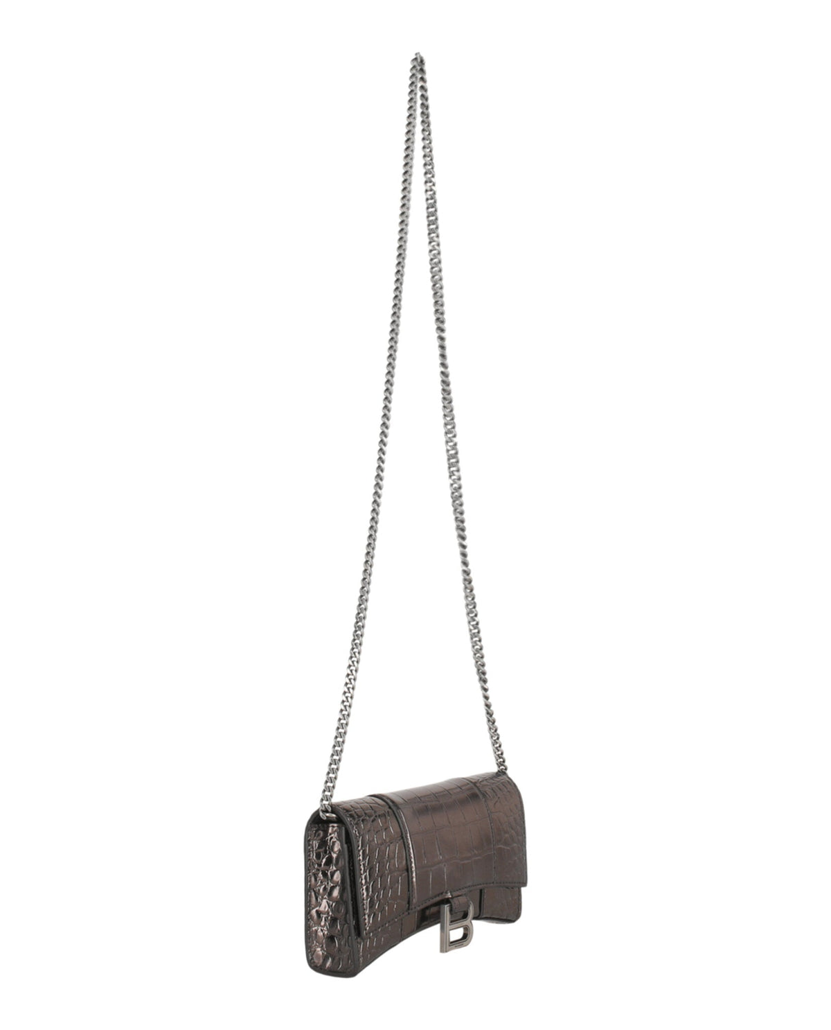Croc Embossed Hourglass Wallet On Chain