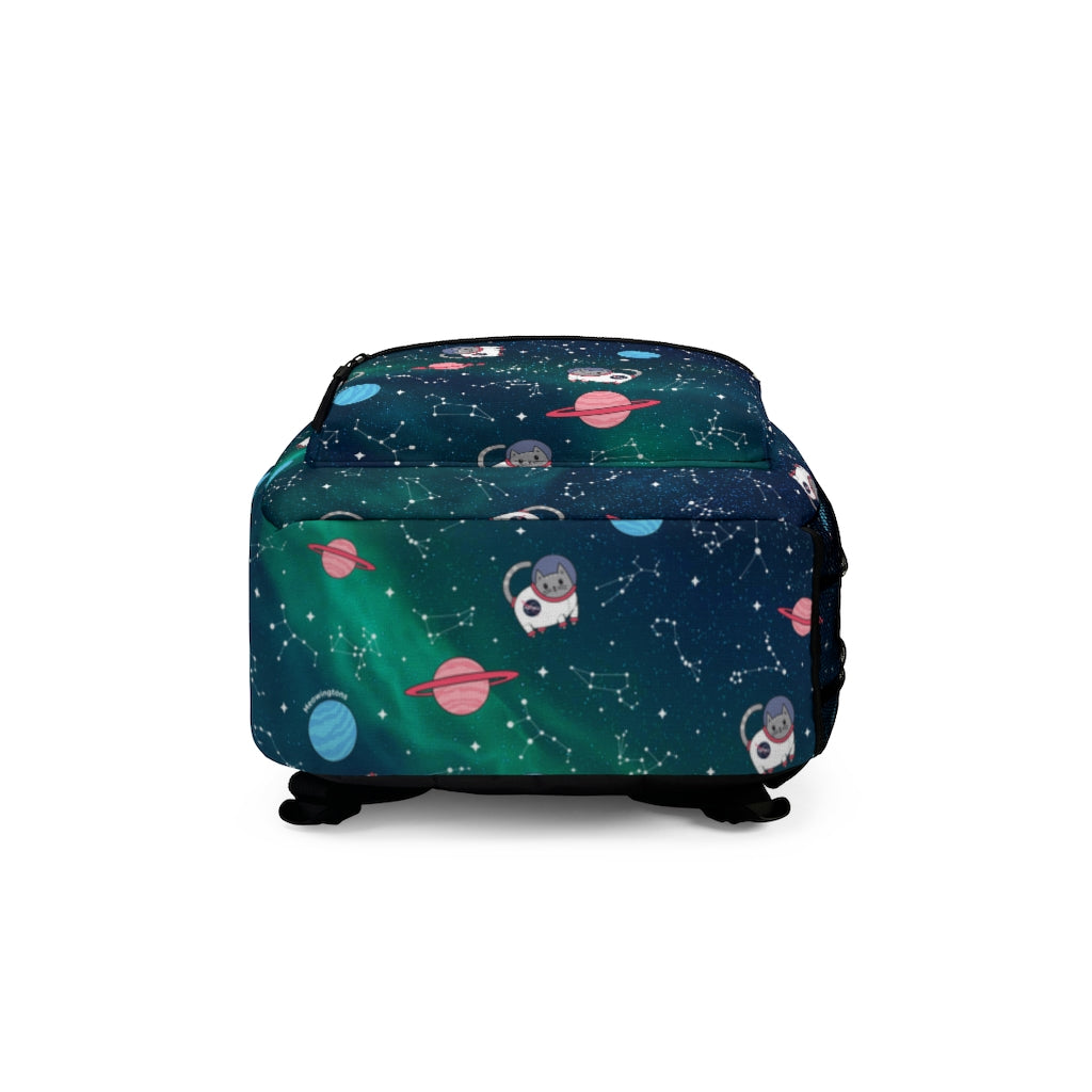 Galactic Emerald Space Cat Backpack
