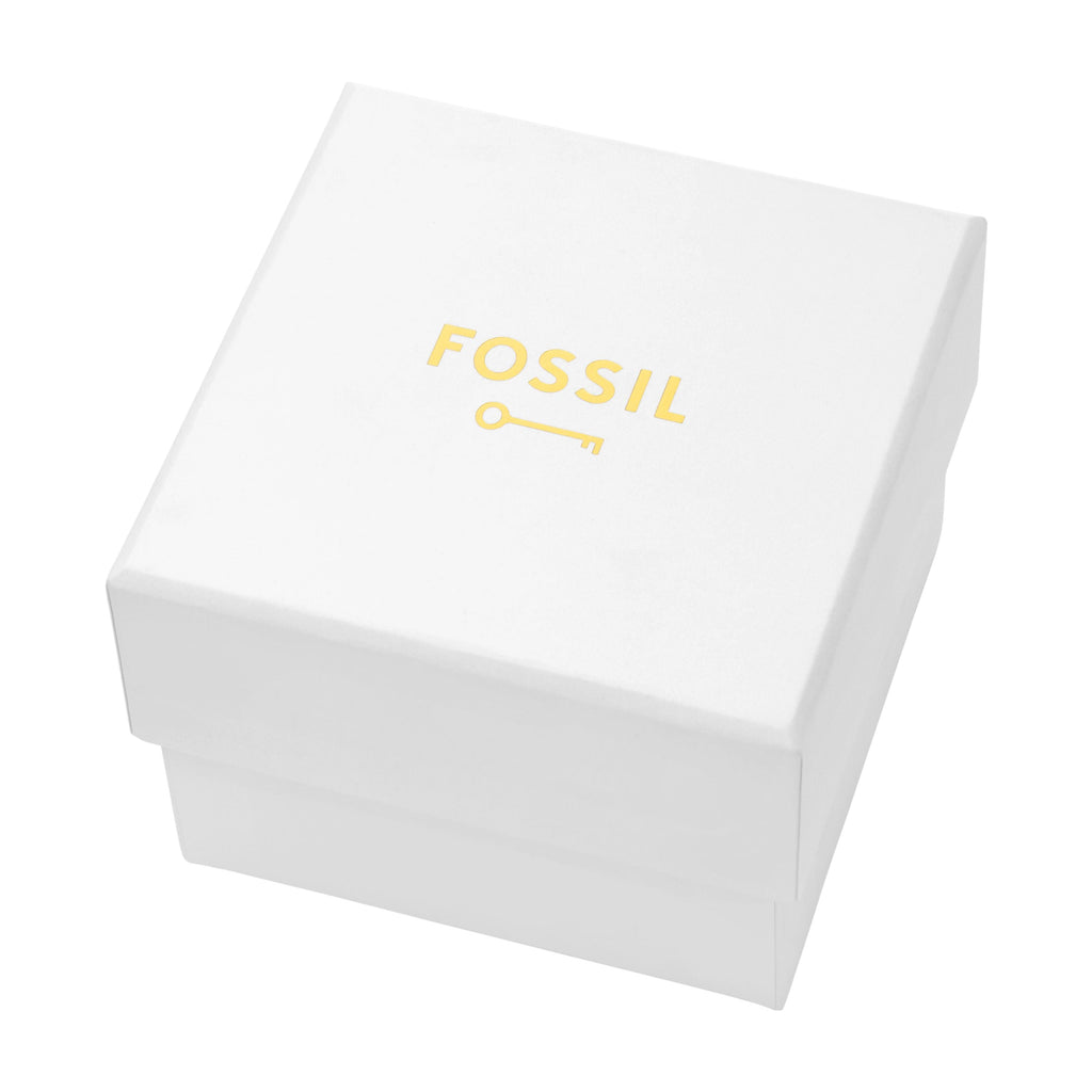 Fossil Women's Initials Gold-Tone Brass Stud Earring Set