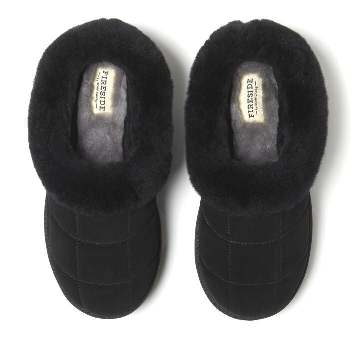 Dearfoams Bendigo Puff Platform Shearling Clog – Women's