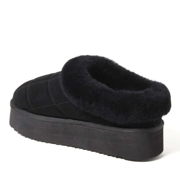 Dearfoams Bendigo Puff Platform Shearling Clog – Women's