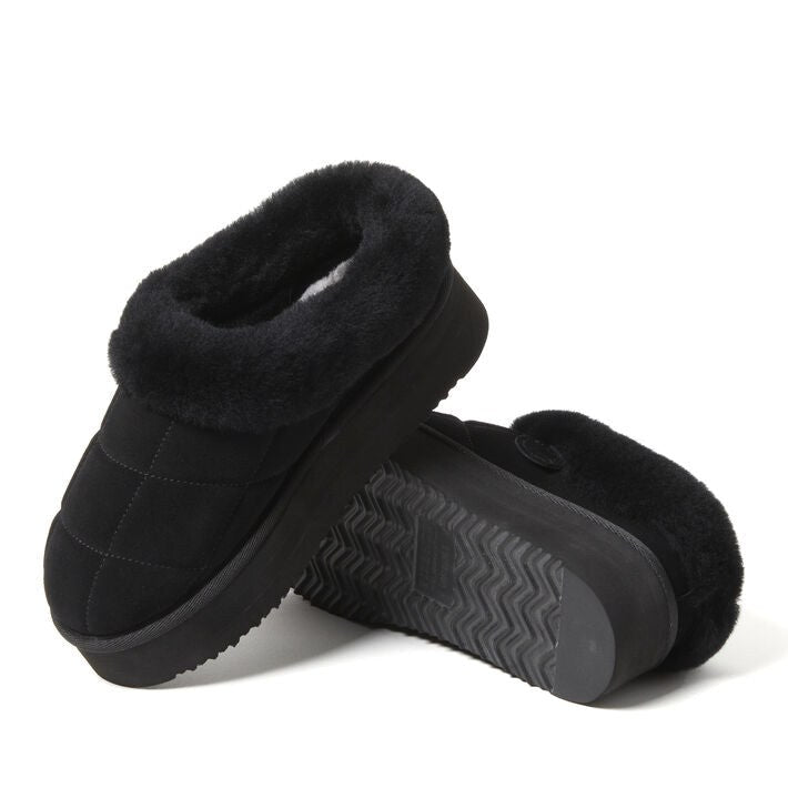 Dearfoams Bendigo Puff Platform Shearling Clog – Women's