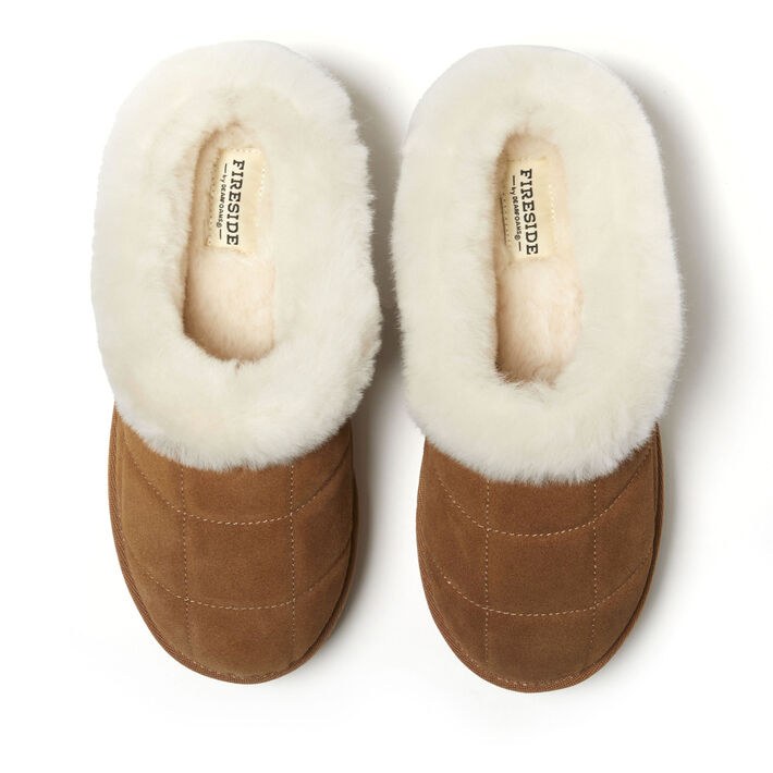 Dearfoams Bendigo Puff Platform Shearling Clog – Women's