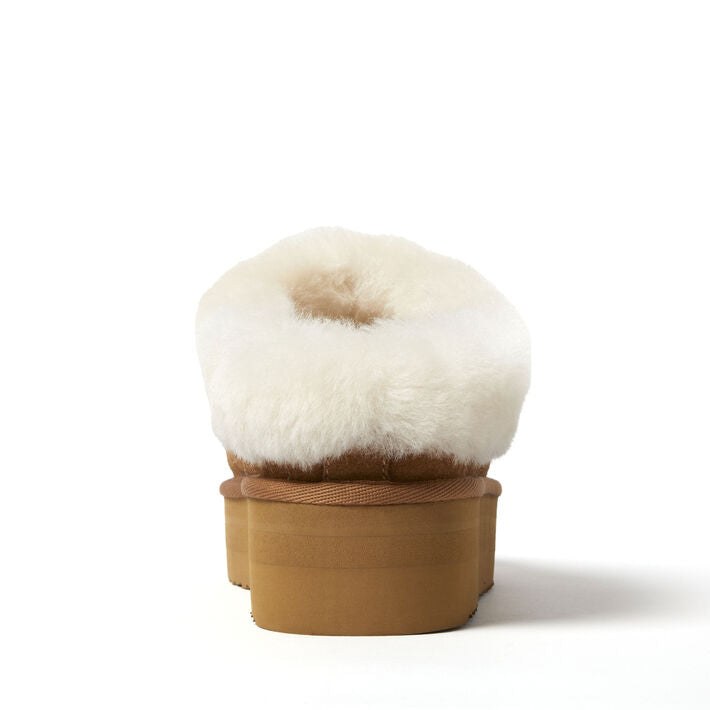 Dearfoams Bendigo Puff Platform Shearling Clog – Women's