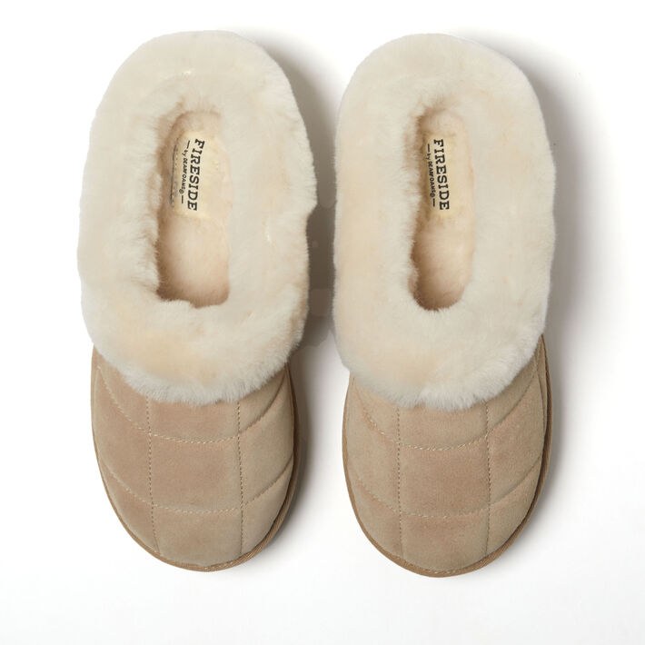 Dearfoams Bendigo Puff Platform Shearling Clog – Women's