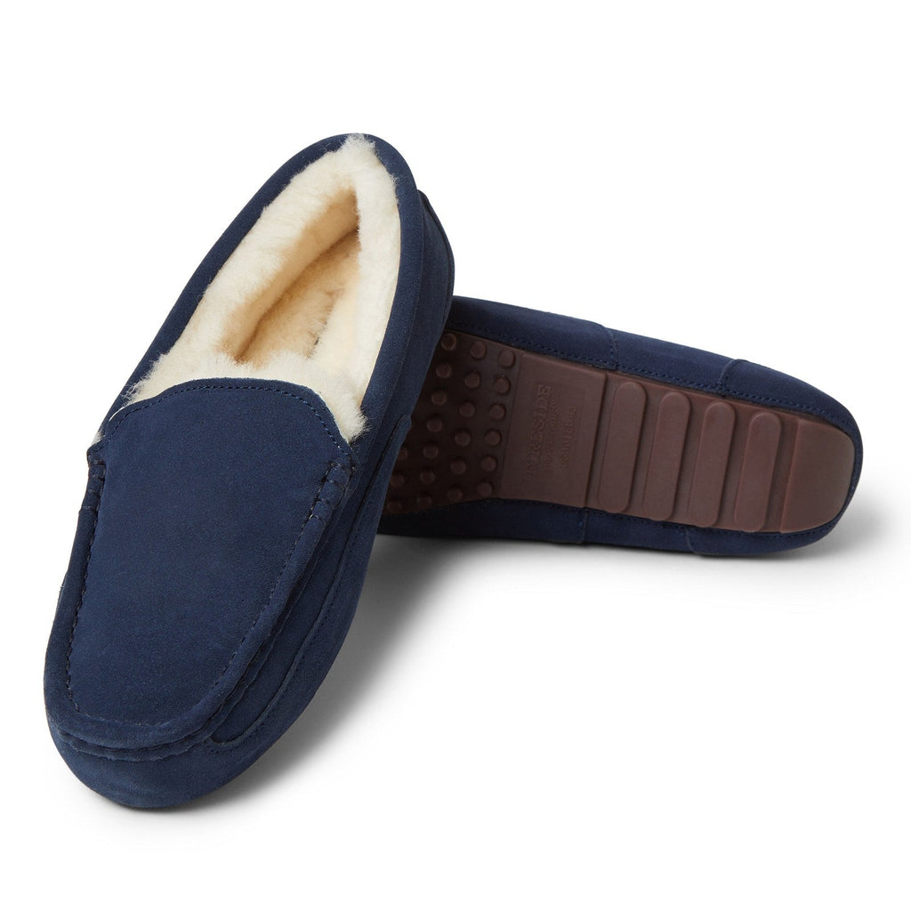 Dearfoams Melbourne Shearling Moccasin Slipper – Men's