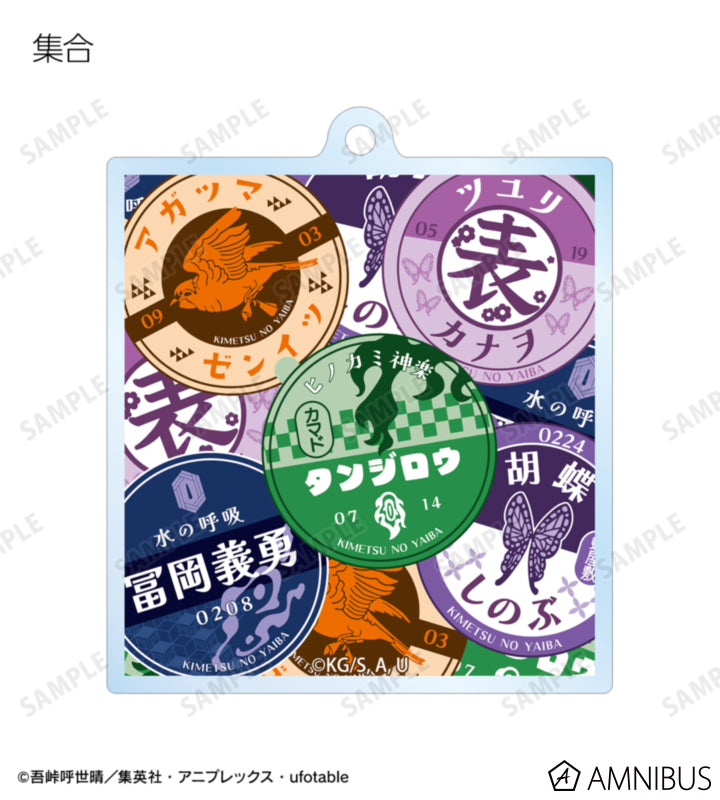 Demon Slayer Milk Bottle Cap Motif - Trading Acrylic Keychain Complete Set of 6 Types [Pre-Order Dec 2026]