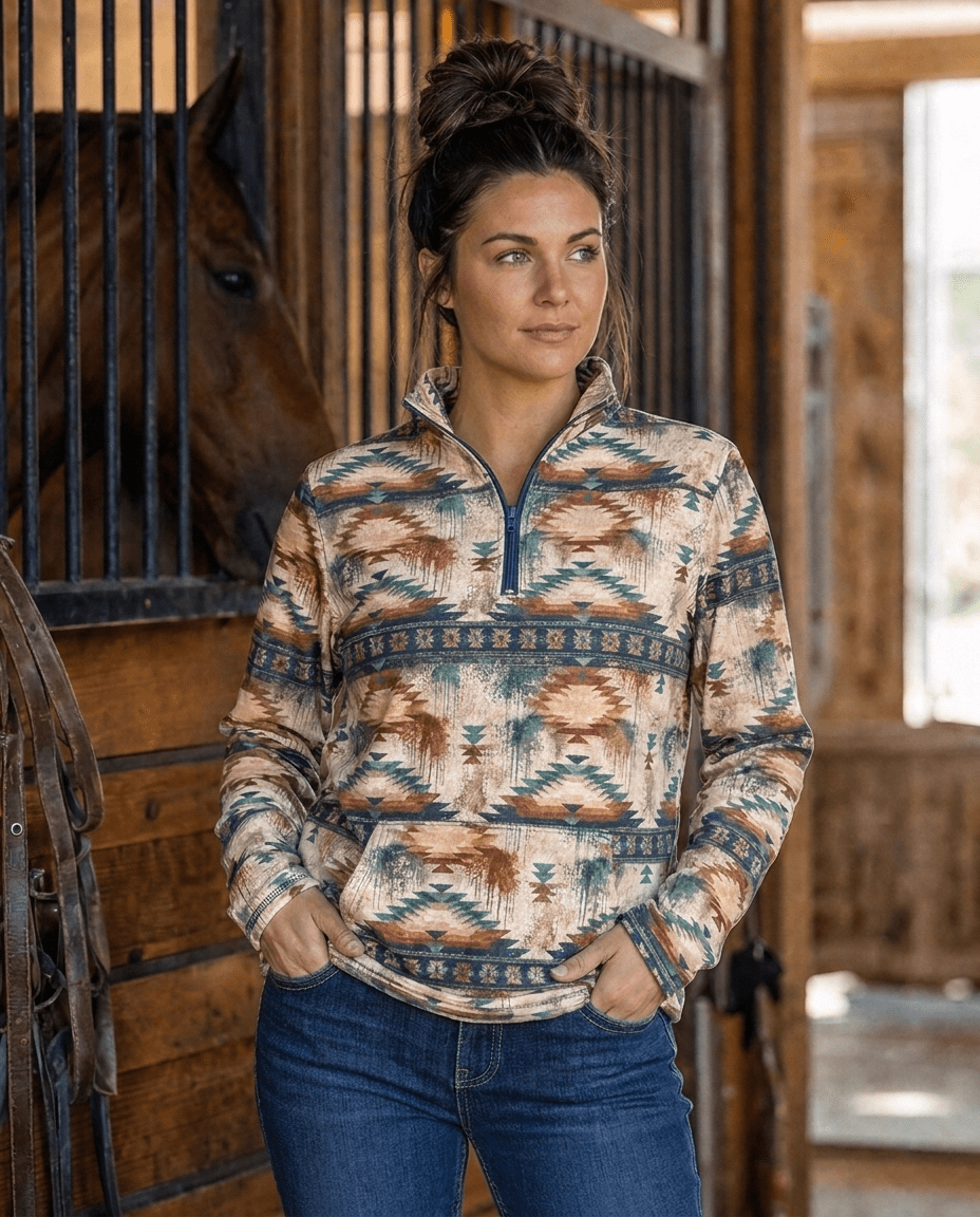 Desert Dusk Fitted Pullover by Sterling Kreek