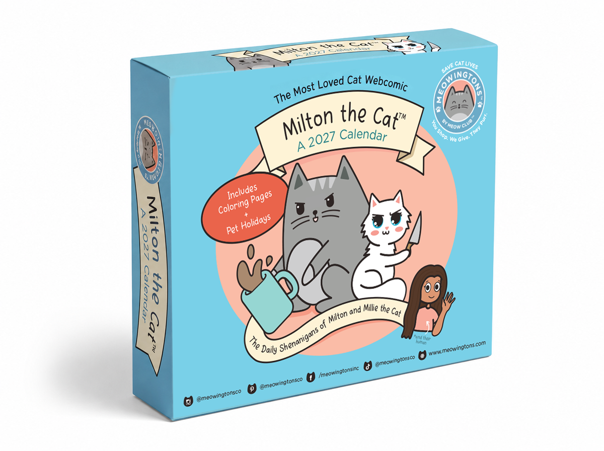 Milton the Cat™ 2027 Page-A-Day Calendar | The Most Loved Cat Webcomic