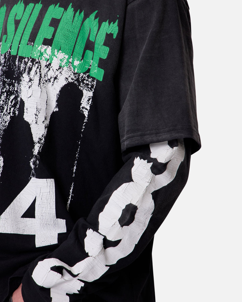 MNML Listen In Silence Long Sleeve T-Shirt Black