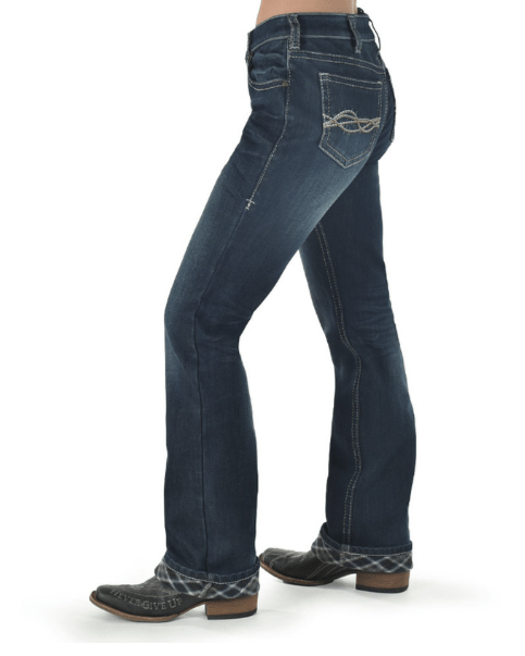 DFMI Dark Flannel Bootcut Jeans by Cowgirl Tuff
