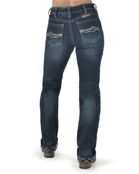 DFMI Dark Flannel Bootcut Jeans by Cowgirl Tuff