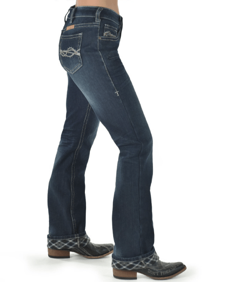 DFMI Dark Flannel Bootcut Jeans by Cowgirl Tuff
