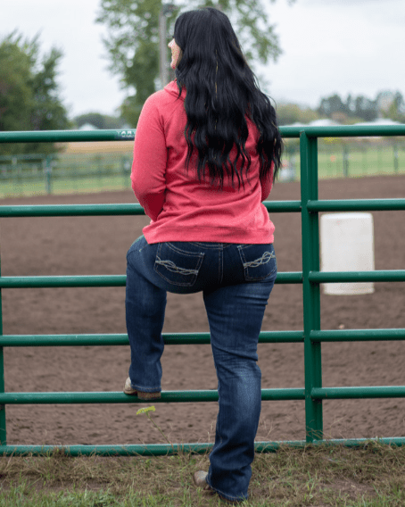 DFMI Dark Flannel Bootcut Jeans by Cowgirl Tuff