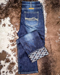 DFMI Dark Flannel Bootcut Jeans by Cowgirl Tuff