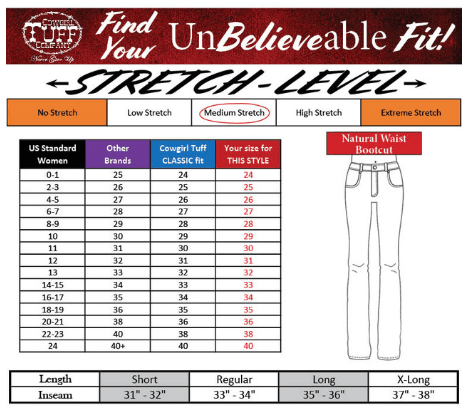 DFMI Dark Flannel Bootcut Jeans by Cowgirl Tuff