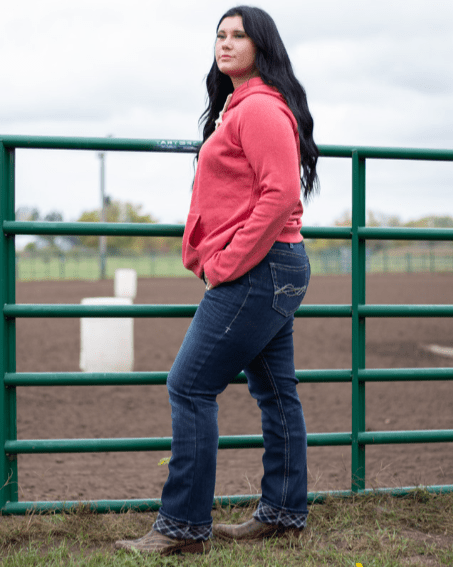 DFMI Dark Flannel Bootcut Jeans by Cowgirl Tuff