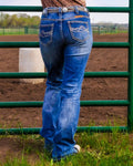 DFMI Faded Bootcut Jeans in Medium Wash by Cowgirl Tuff