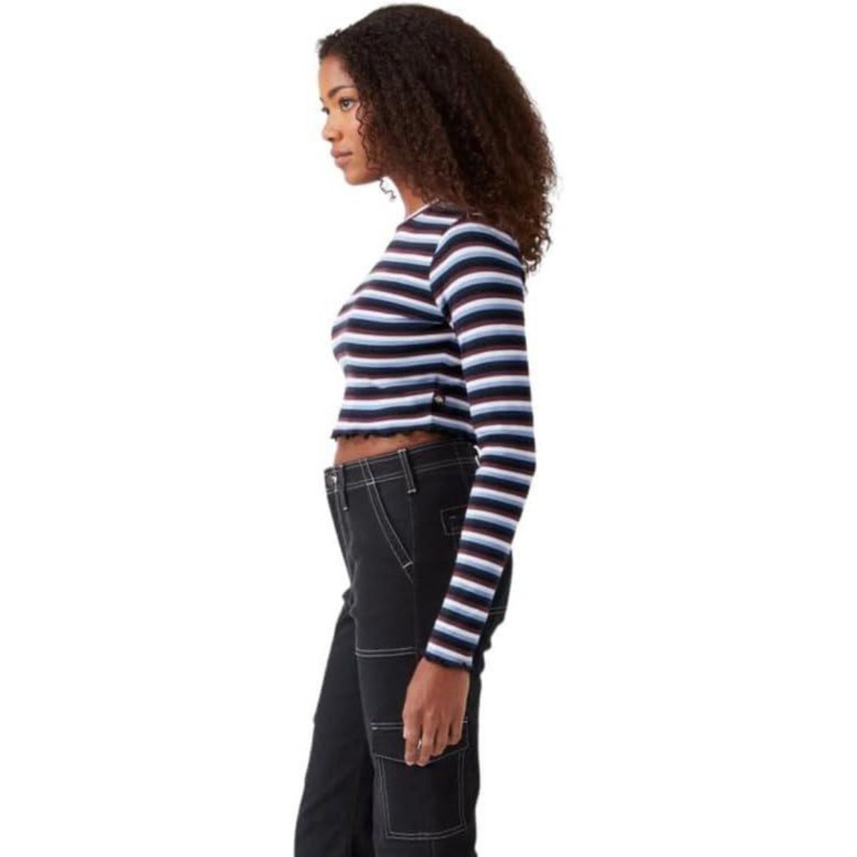 Dickies Striped Long Sleeve Cropped T-Shirt – Women's