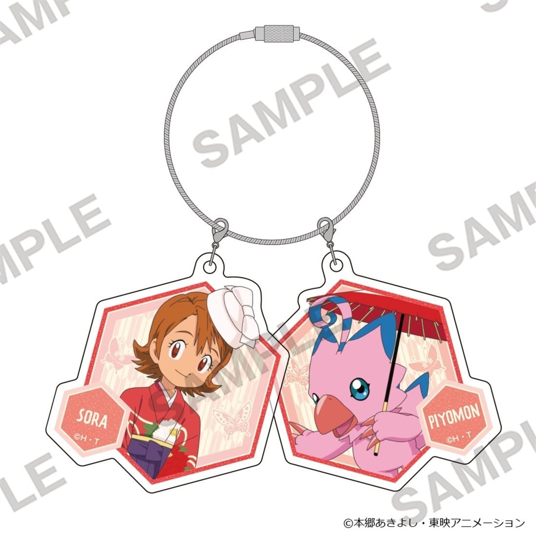 Digimon Adventure - Acrylic Keychain Pair Wa-Modern Ver. - Sora Takenouchi & Biyomon [Pre-Order Jan 2027]