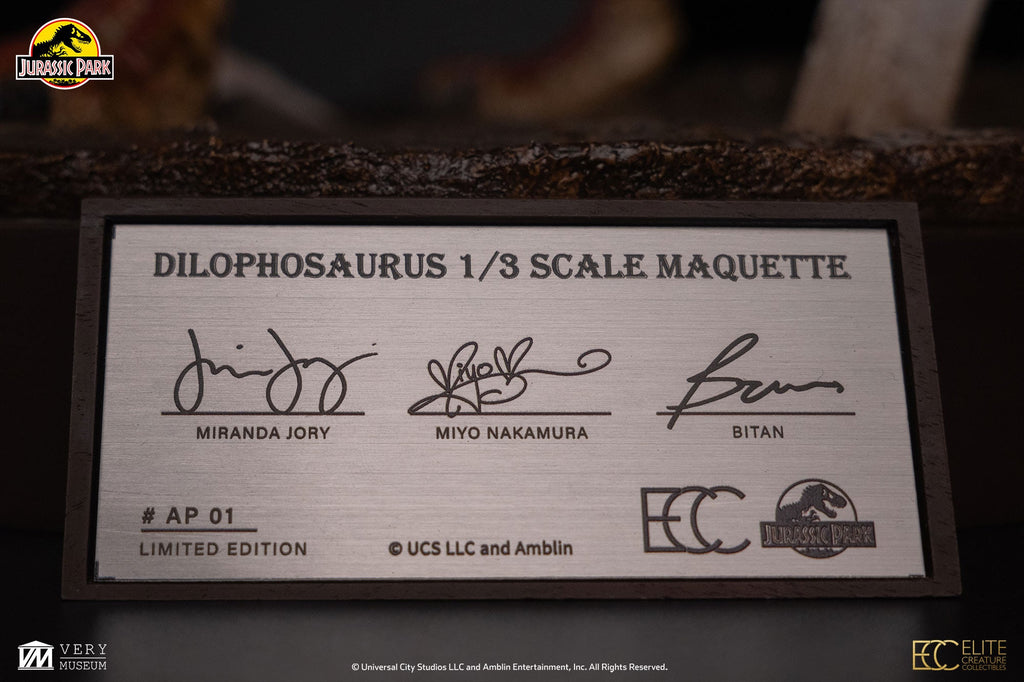 Jurassic Park (1993): Dilophosaurus 1/3 Scale Maquette