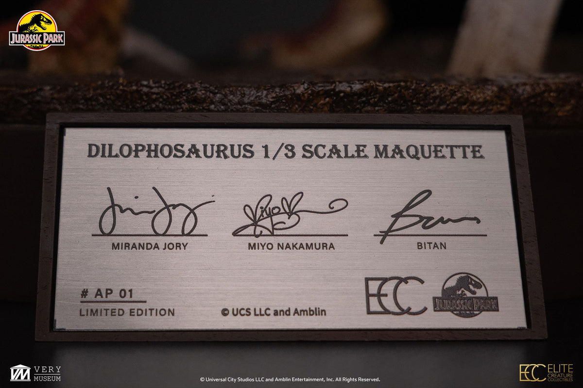 Jurassic Park (1993): Dilophosaurus 1/3 Scale Maquette