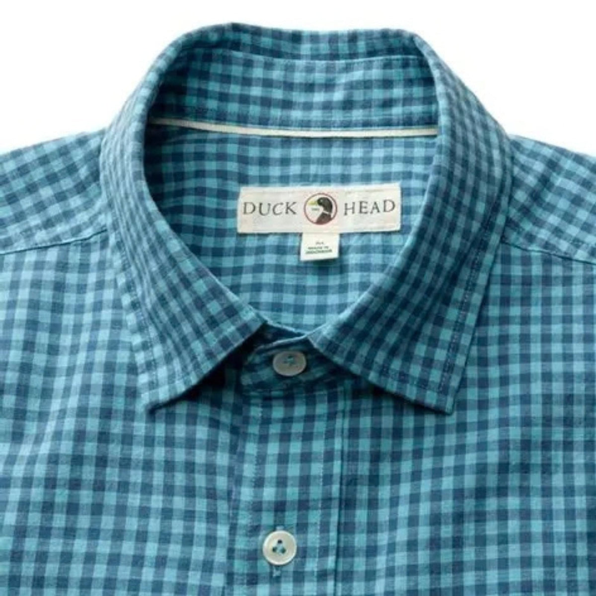 Duck Head Alcove Gingham Cotton Slub Sport Shirt – Men's