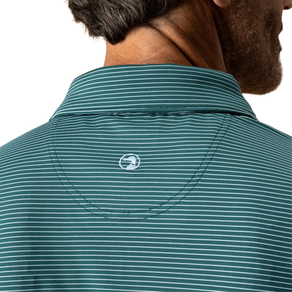 Duckhead Long Drive Stripe Performance Polo – Men's
