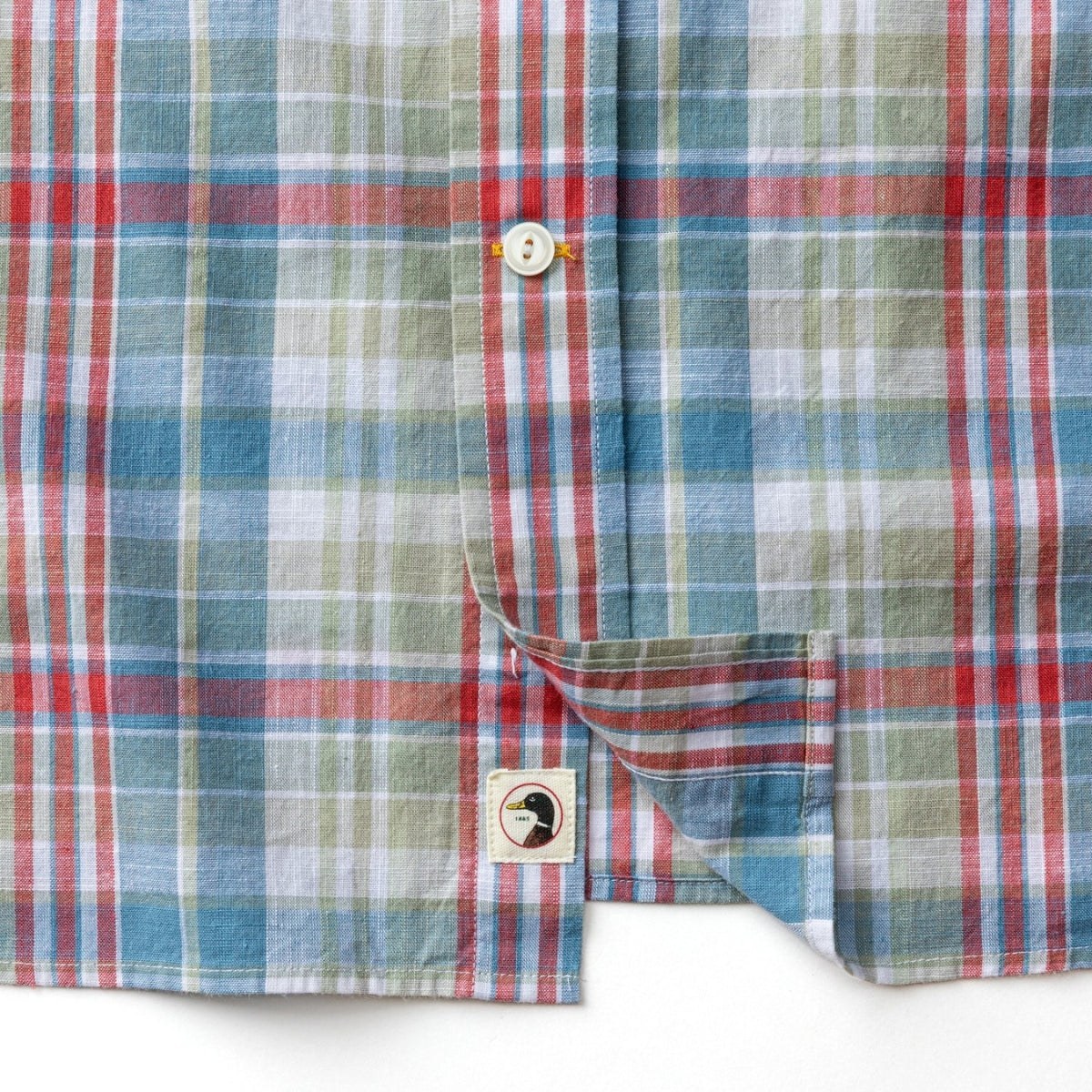 Duckhead Thorne Plaid Cotton Chambray Sport Shirt – Men's