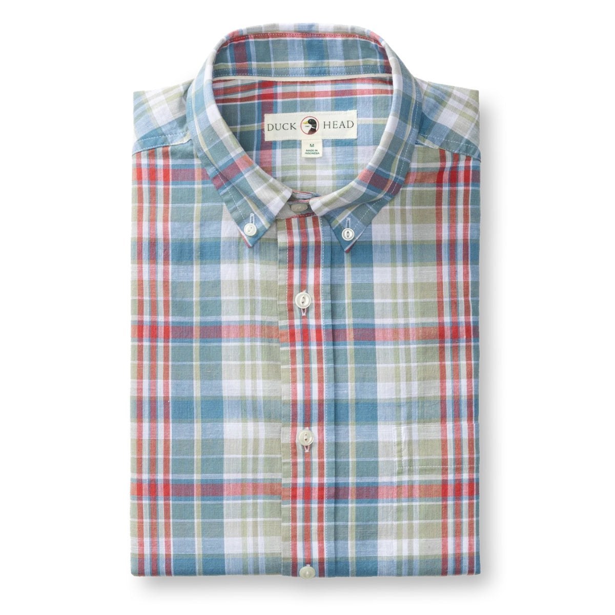 Duckhead Thorne Plaid Cotton Chambray Sport Shirt – Men's