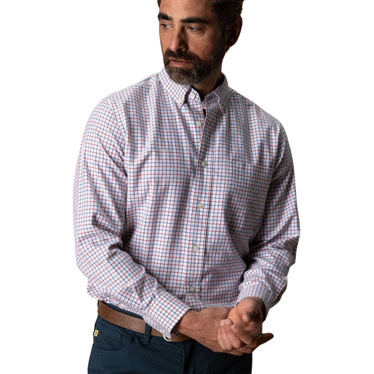 Duck Head Kline Plaid Cotton Oxford Sport Shirt – Men's