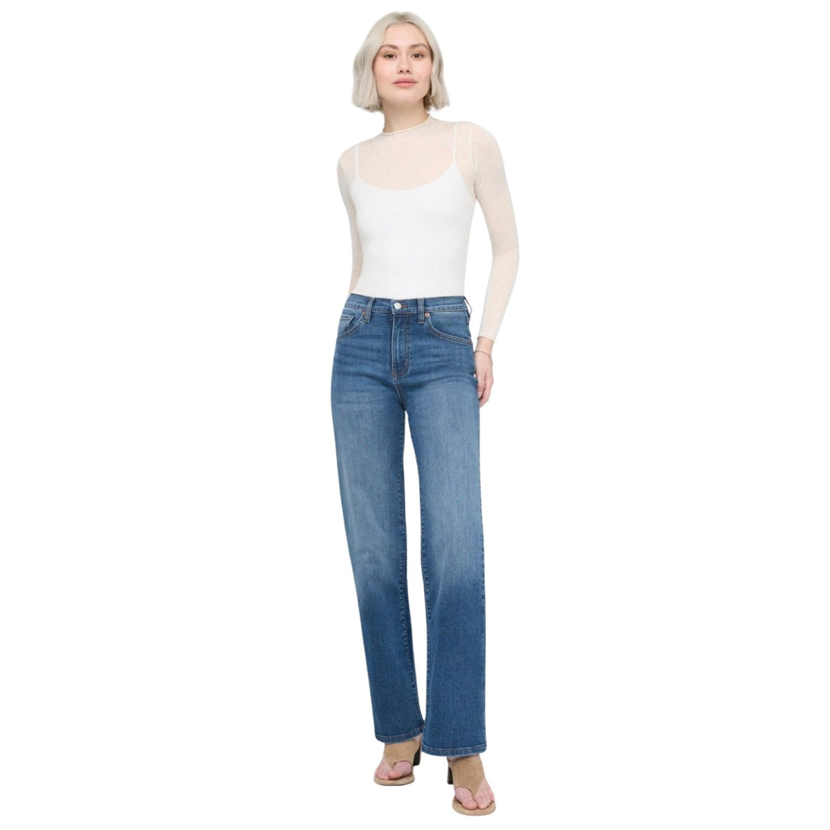 Duer Performance Denim+ High Rise Straight Jean – Women's