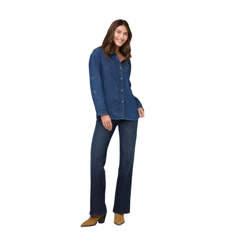 Duer Performance Denim Lite Relaxed Button Down – Women's