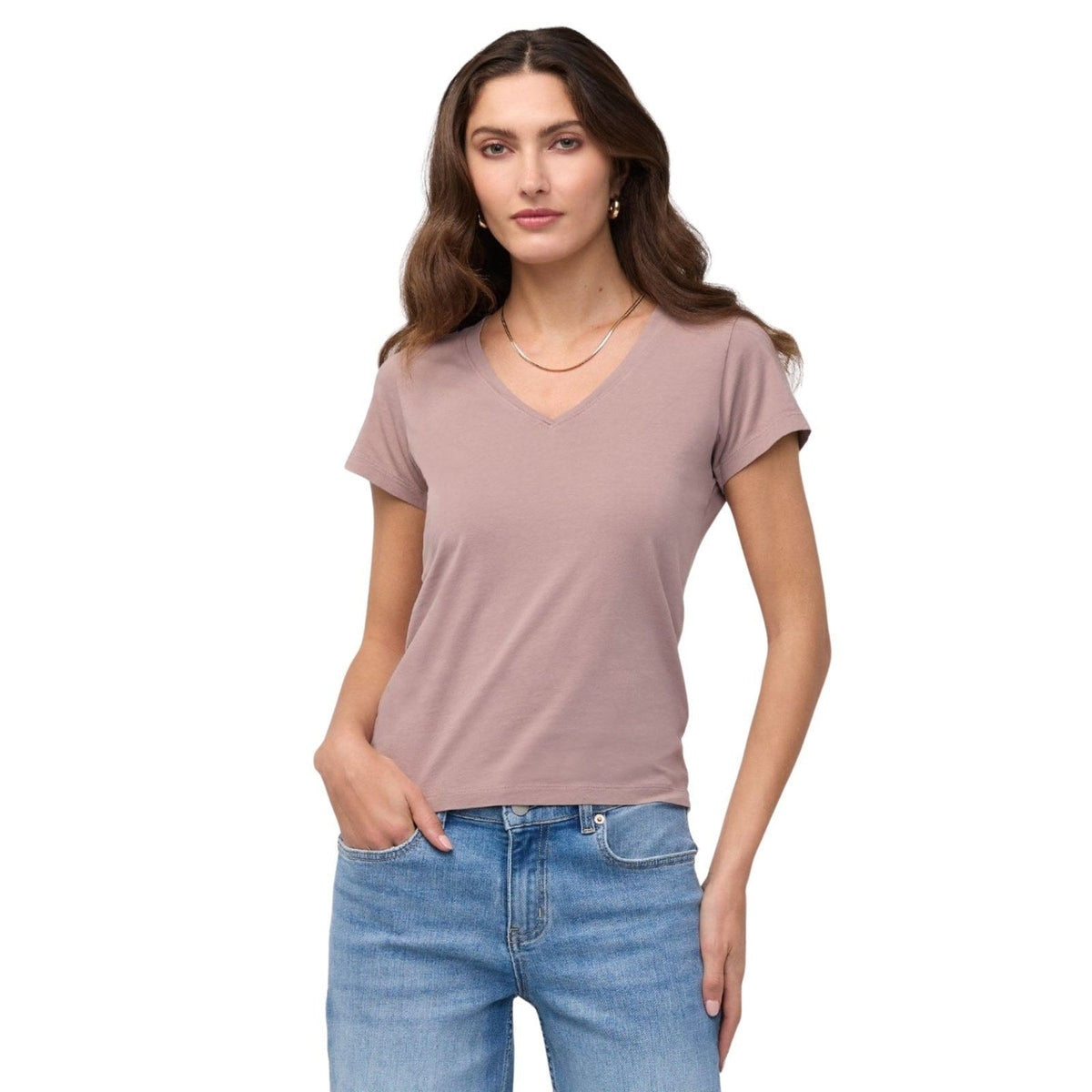 Duer PurePima Slim V-Neck – Women's