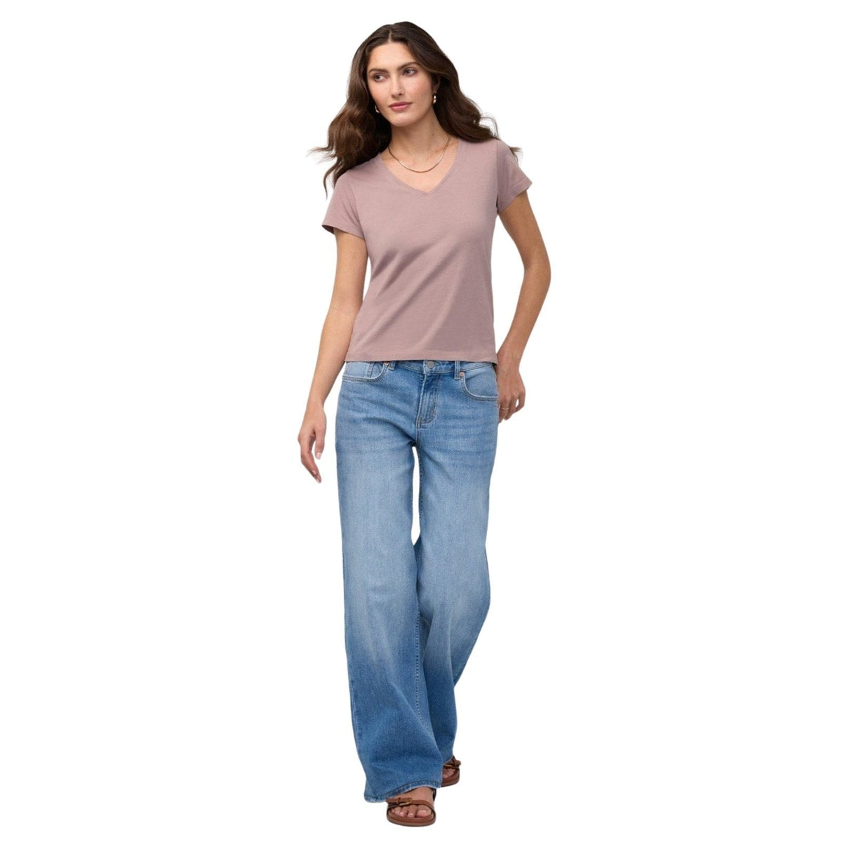 Duer PurePima Slim V-Neck – Women's