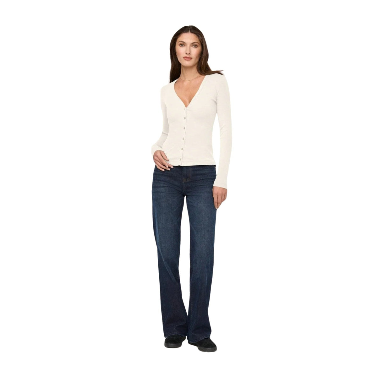 Duer Ribbed Pima Fitted Button Down – Women's