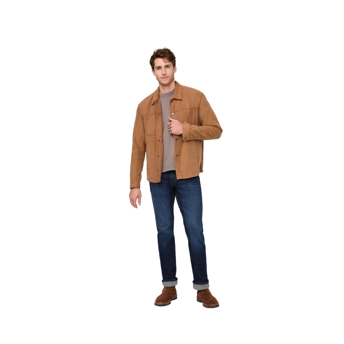 Duer Tech Fleece Denim Straight Pant – Men's