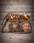 Dusa Floral Hair-On Crossbody Bag by Myra Bag