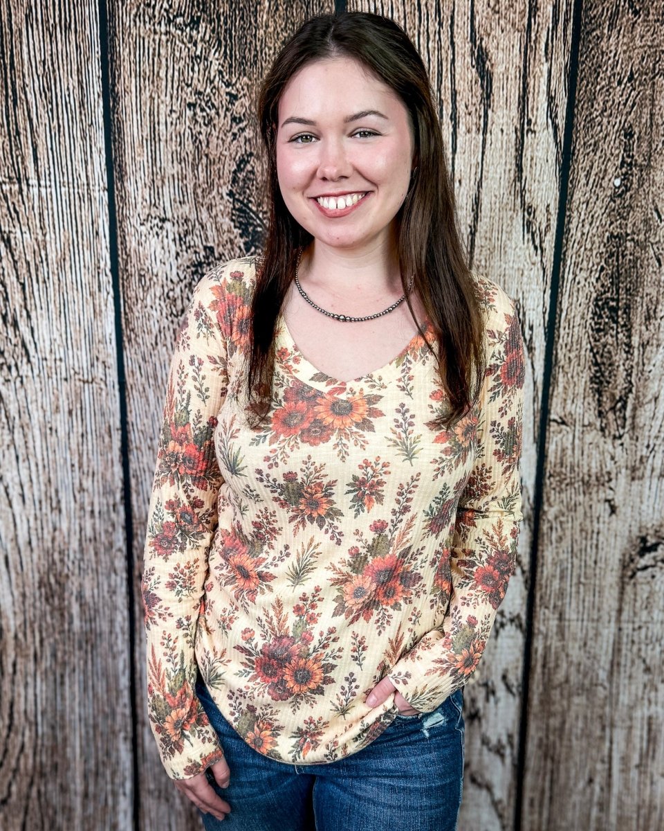 Dust & Daisies Long Sleeve Top by Sterling Kreek